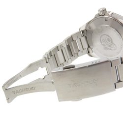 TAG HEUER Aqua Racer Wristwatch WAY1110 Stainless Steel Quartz Analog Display Black Dial Men's
