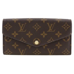 Louis Vuitton LOUIS VUITTON Portefeuille Sarah Long Wallet M62236 Monogram Canvas Coquelicot Snap Button Portefeiulle Women's