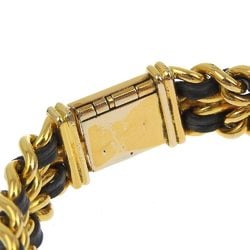 CHANEL Premiere L Watch, Gold-plated x Leather, Quartz, Analog Display, Black Dial, L, Women's