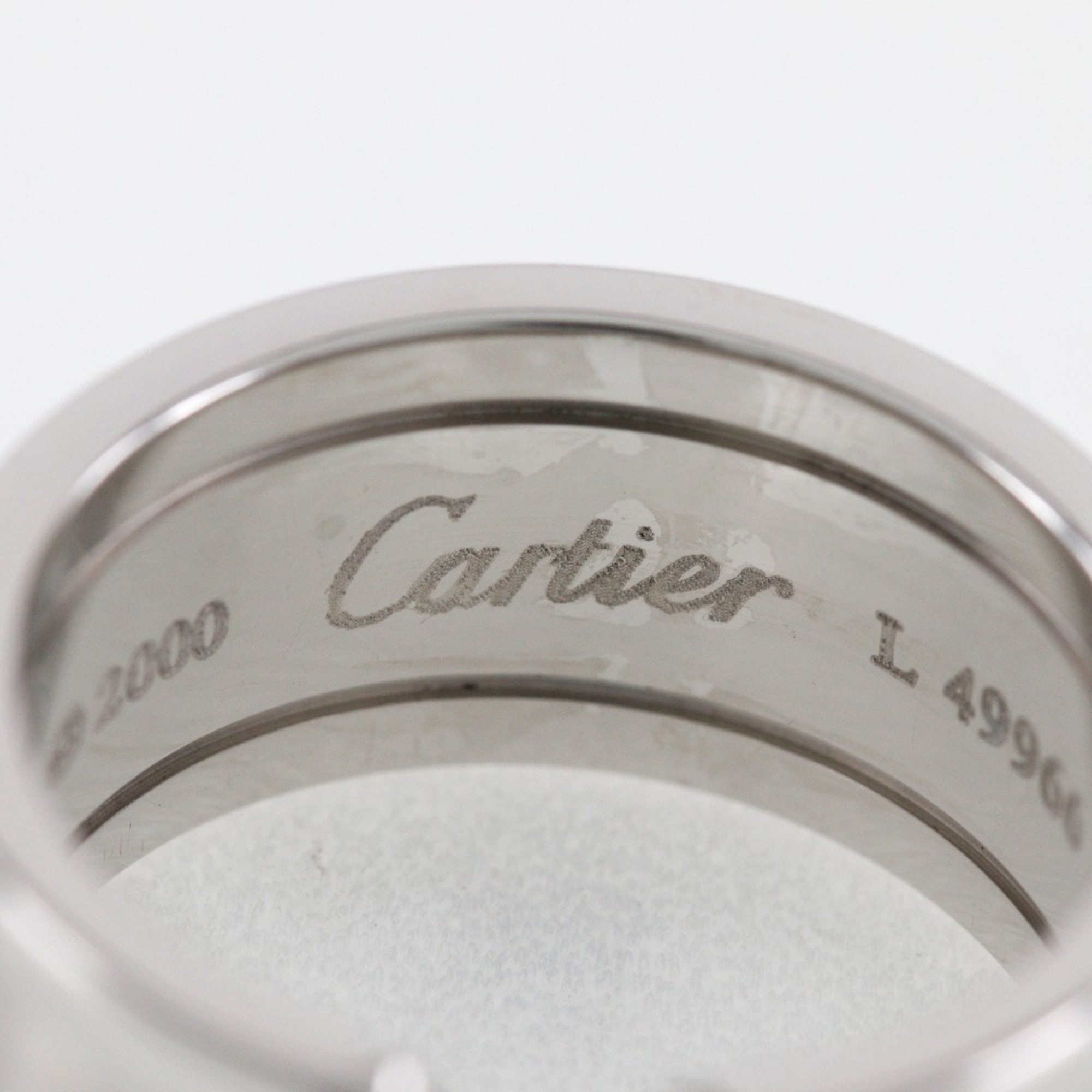 Cartier C2 size 15.5 ring, 18K white gold, approx. 13.1g, C2, for women