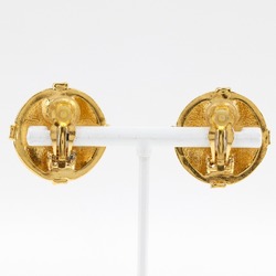 Chanel Coco Mark Earrings, Gold Plated, 1997, 97A, Approx. 20.2g, COCO Mark, Women's