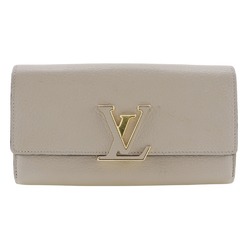 Louis Vuitton LOUIS VUITTON Portefeuille Capuccine Long Wallet M61249 x Taurillon 2019 Galle MI4169 Snap Button Portefeiulle Women's