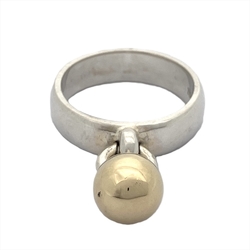 Tiffany & Co. Ball Dangle Combination Ring, Size 12, K18YG, SV925, 5.6g