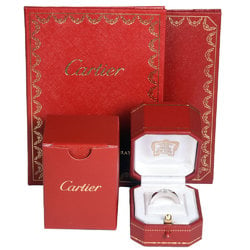 Cartier Date with Ring Diamond 0.38ct #48 K18WG Women's