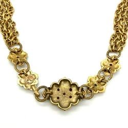CHANEL Gripoa 3-strand long necklace, gold, multi-colored, rhinestones, some stones missing