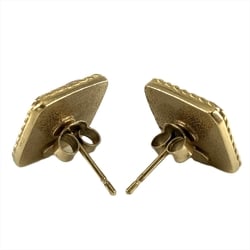 CHANEL Coco Mark 00C Square Earrings GP Gold Women's