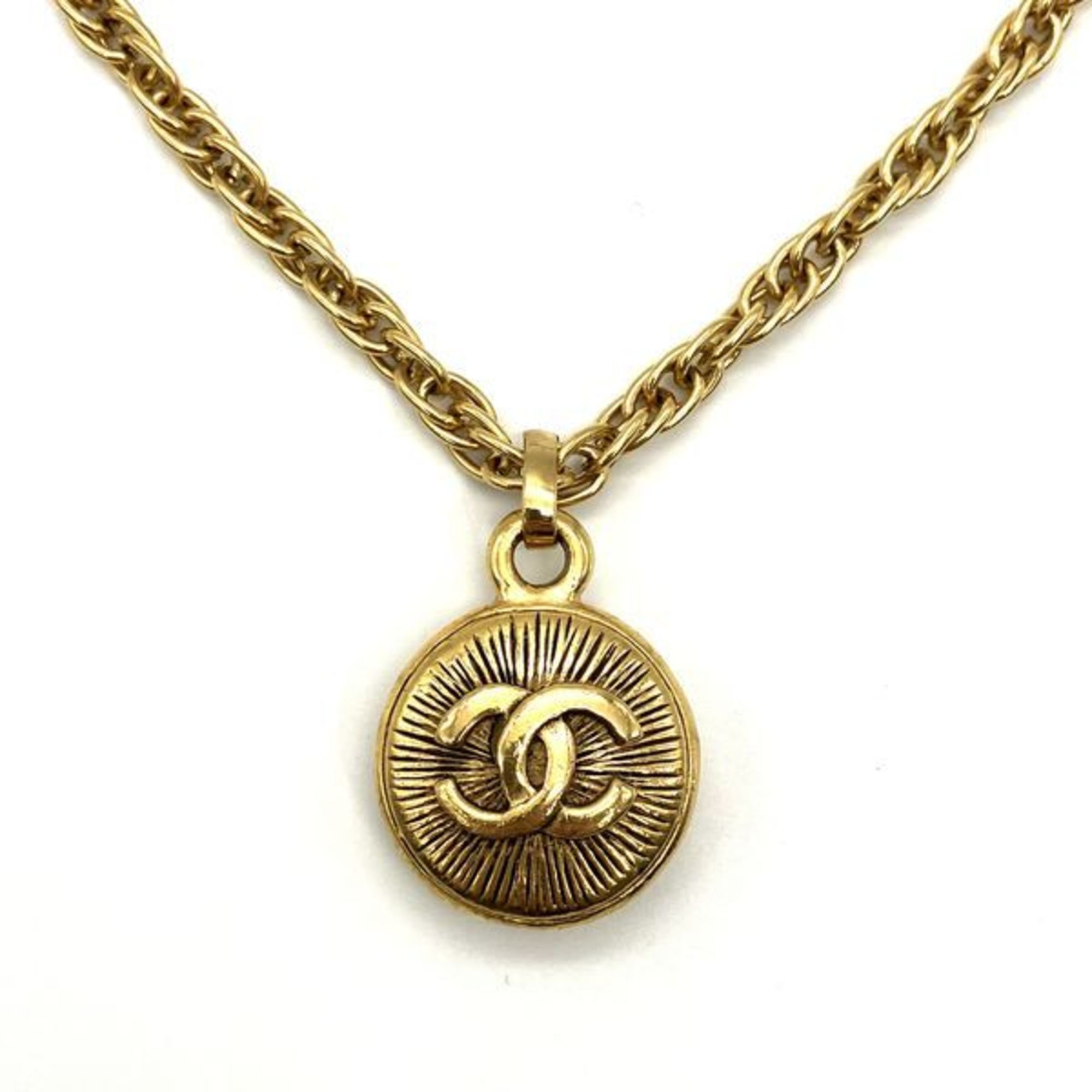 CHANEL Coco Mark Necklace Gold