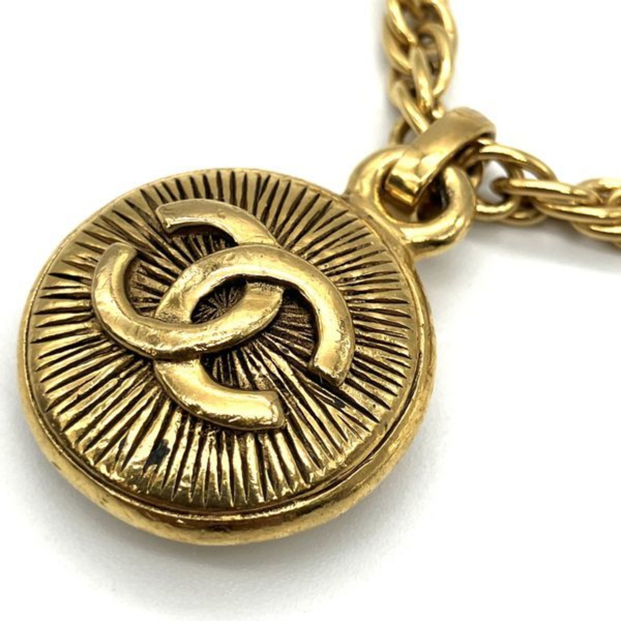 CHANEL Coco Mark Necklace Gold