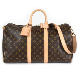 Louis Vuitton Keepall Bandouliere 45 Boston Bag Monogram Canvas Tanned Leather M41418 MB2103