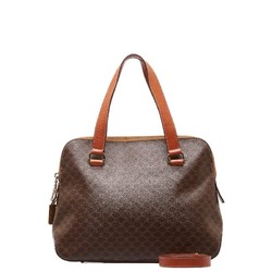Celine Macadam Handbag Shoulder Bag Brown PVC Leather Women's CELINE