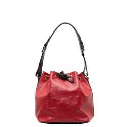 Louis Vuitton Epi Petit Noe Shoulder Bag M44172 Castilian Red Noir Leather Women's LOUIS VUITTON