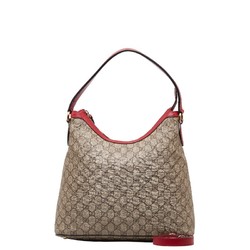 Gucci GG Supreme Shoulder Bag Tote 414930 Beige Red PVC Leather Women's GUCCI