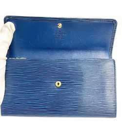 Louis Vuitton Epi Pochette Porte Monnaie Credit M63575 Toledo Blue Long Wallet Unisex