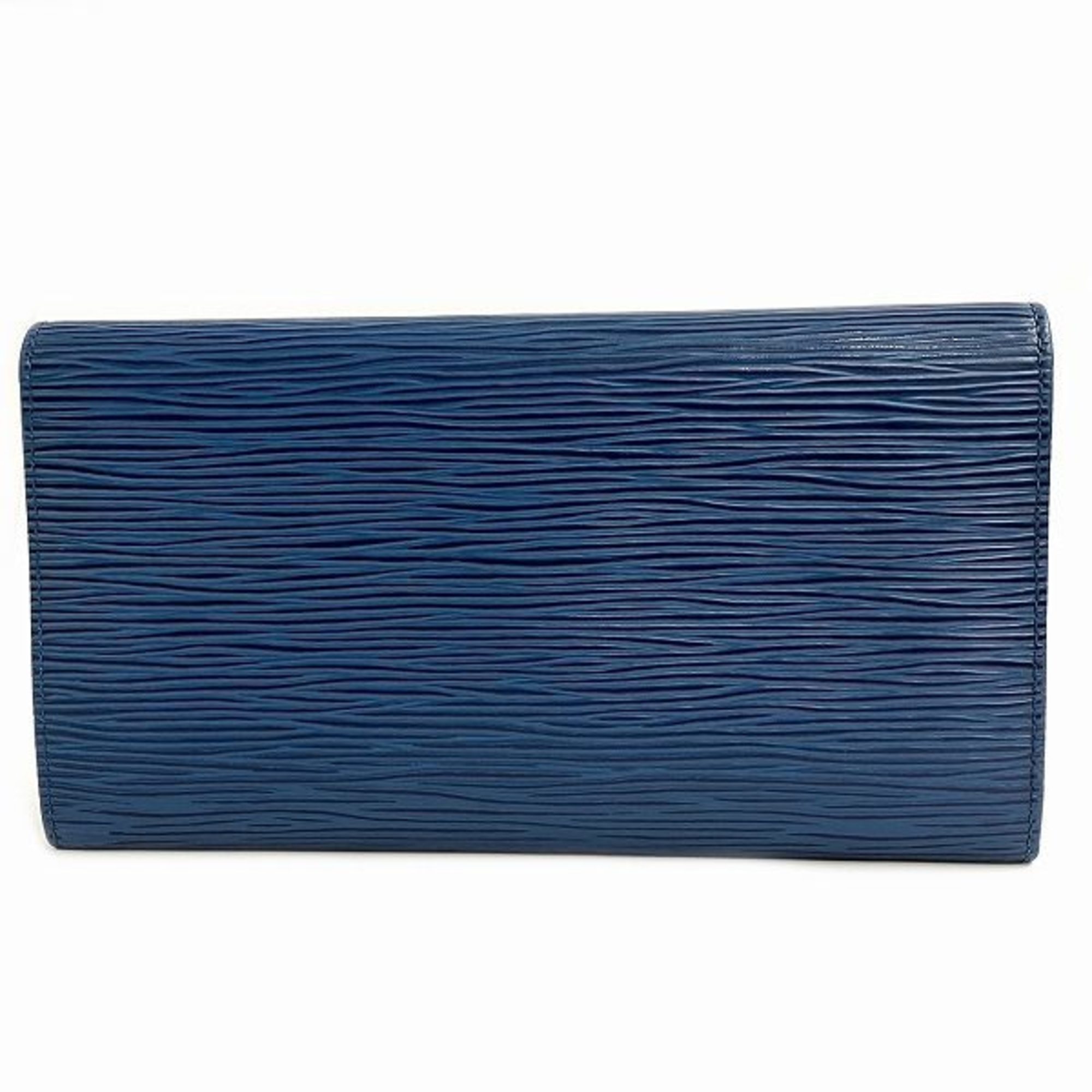 Louis Vuitton Epi Pochette Porte Monnaie Credit M63575 Toledo Blue Long Wallet Unisex