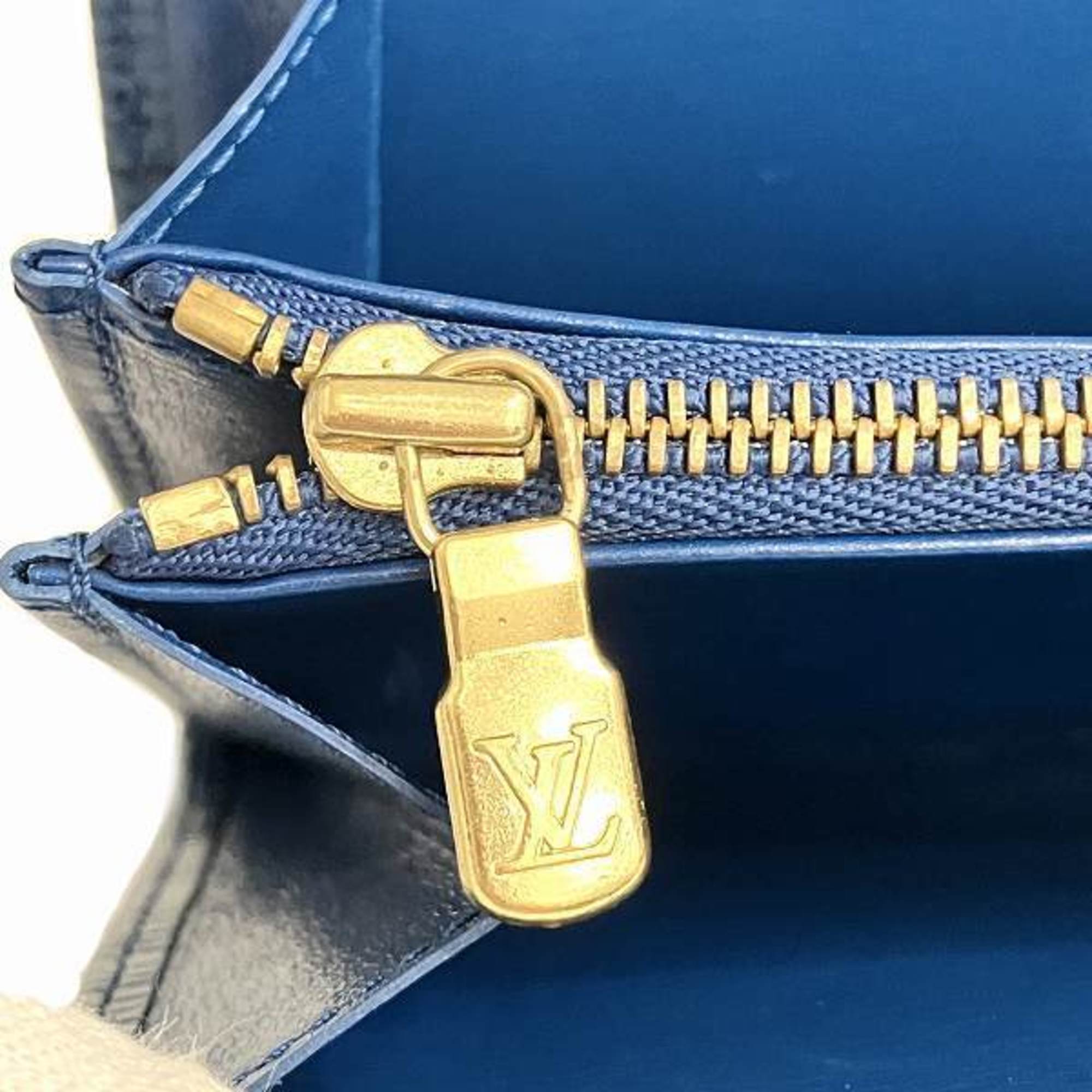 Louis Vuitton Epi Pochette Porte Monnaie Credit M63575 Toledo Blue Long Wallet Unisex