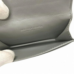 Bottega Veneta Intrecciato Grey Accessory Business Card Holder for Women