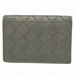 Bottega Veneta Intrecciato Grey Accessory Business Card Holder for Women