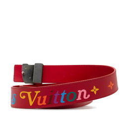 Louis Vuitton Monogram New Wave Santur Belt 32/80 M0096 Red Multicolor Leather Women's LOUIS VUITTON