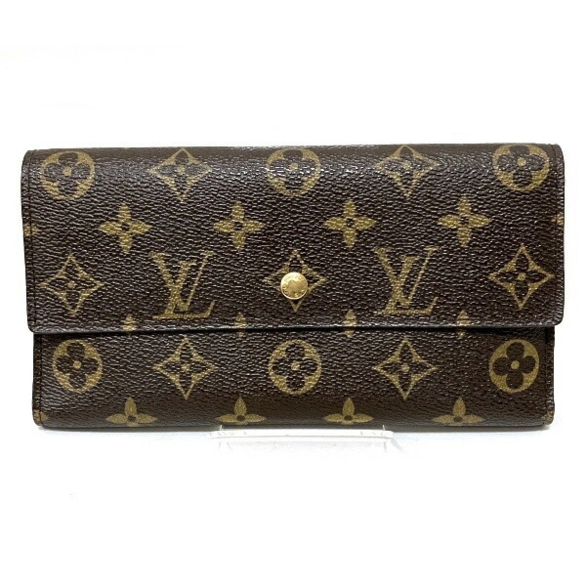 Louis Vuitton Monogram Portefeuille International M61217 Long Wallet Tri-fold for Men and Women