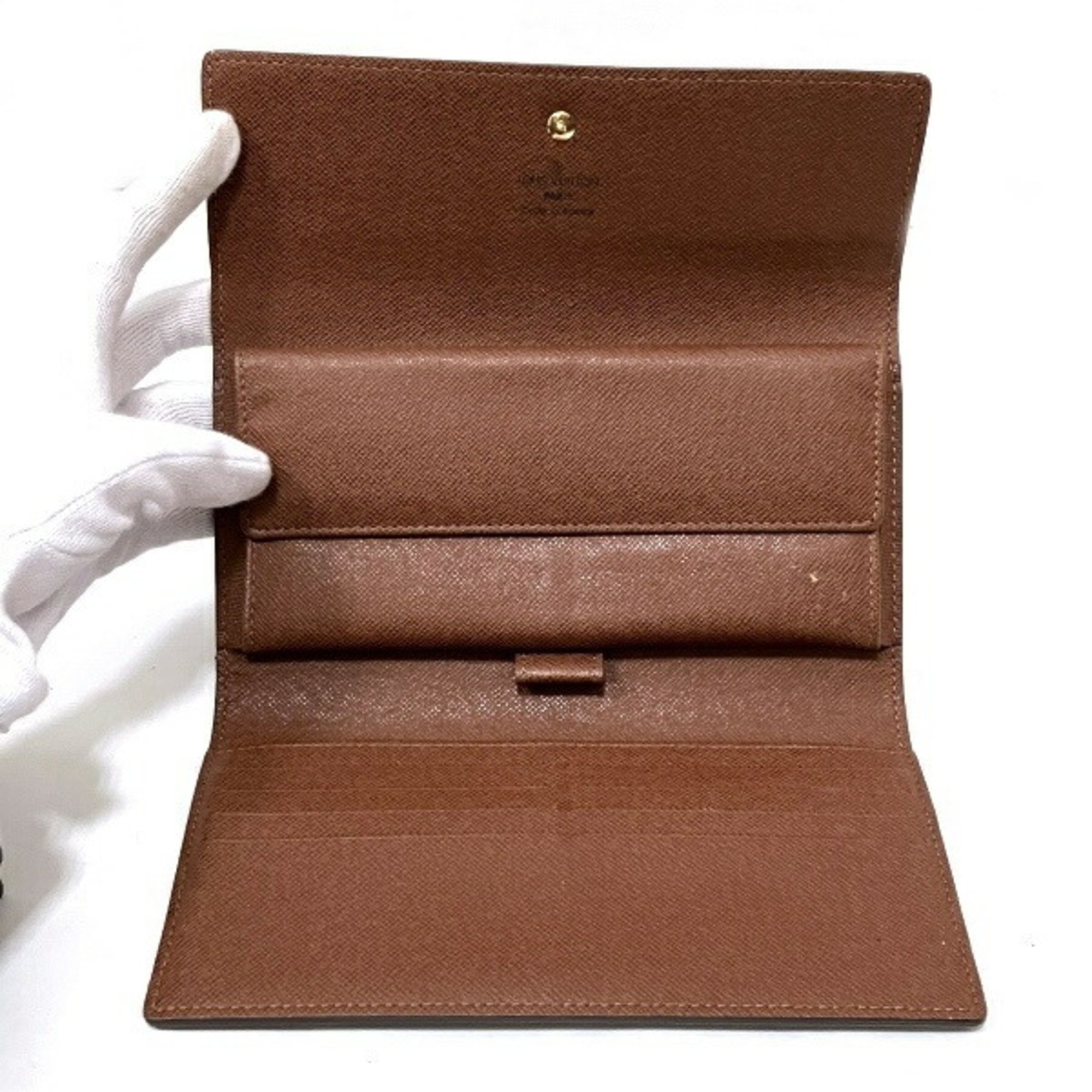 Louis Vuitton Monogram Portefeuille International M61217 Long Wallet Tri-fold for Men and Women