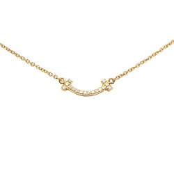 Tiffany T Smile Pendant Necklace K18YG Yellow Gold Women's TIFFANY&Co.