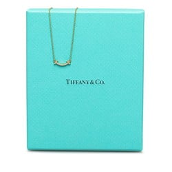 Tiffany T Smile Pendant Necklace K18YG Yellow Gold Women's TIFFANY&Co.