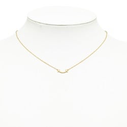 Tiffany T Smile Pendant Necklace K18YG Yellow Gold Women's TIFFANY&Co.