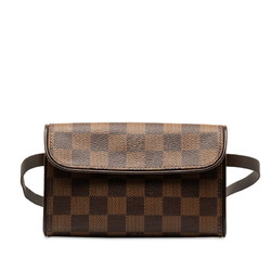 Louis Vuitton Damier Pochette Florentine Special Order Waist Bag N51857 Brown PVC Leather Women's LOUIS VUITTON
