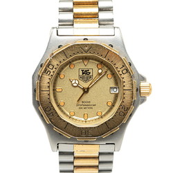 TAG Heuer Professional 3000 Watch 935.413 Quartz Gold Dial Stainless Steel Plated Ladies HEUER