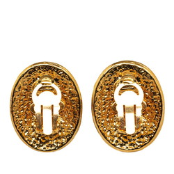 Chanel Coco Mark Earrings Gold Plated Women's CHANEL