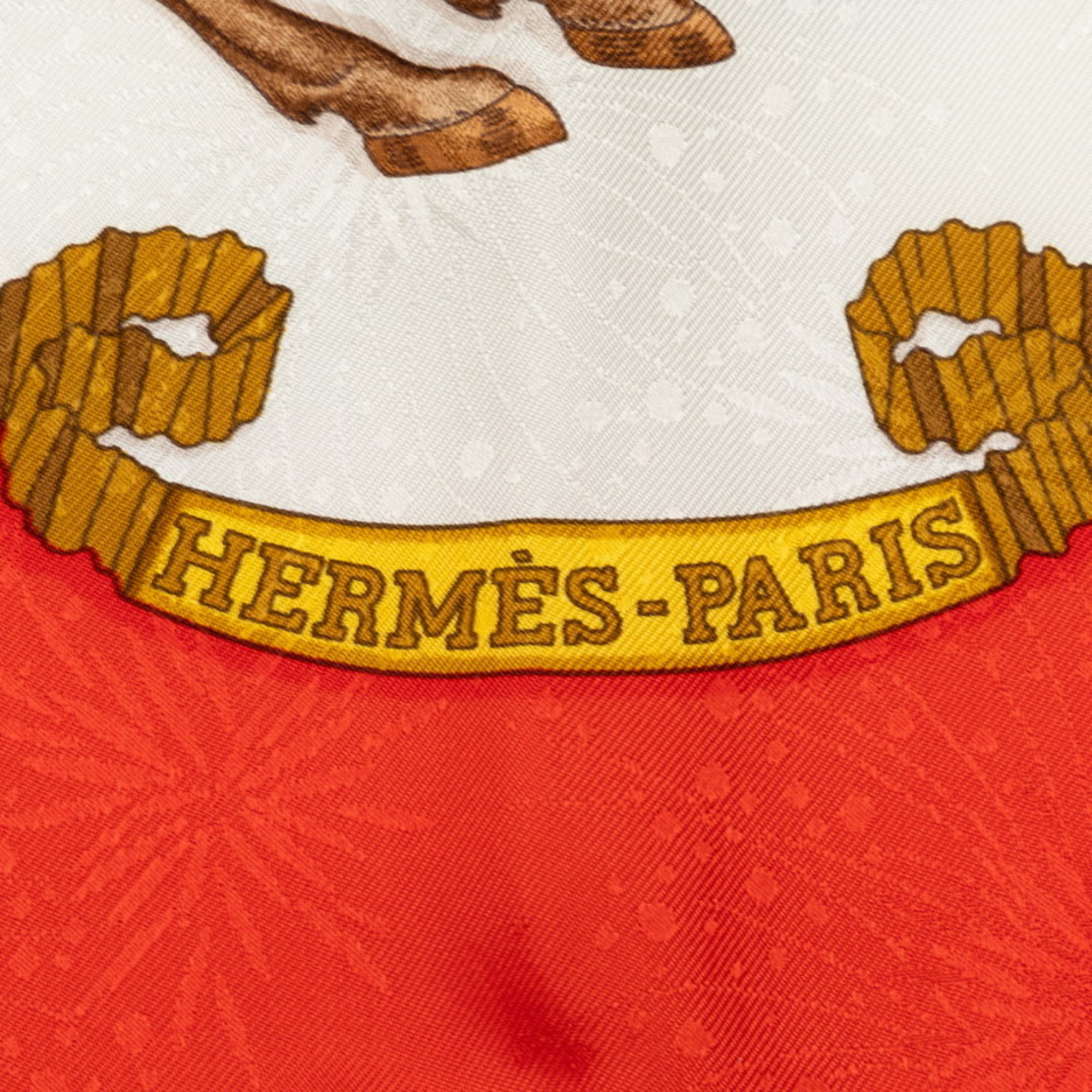 Hermes Carré 90 LES FETES DU ROI SOLEIL Sun King's Celebration Scarf Muffler Red White Multicolor Silk Women's HERMES