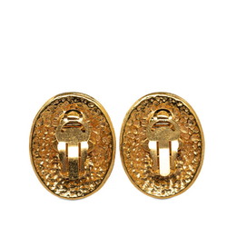 Chanel Coco Mark Earrings Gold Plated Women's CHANEL