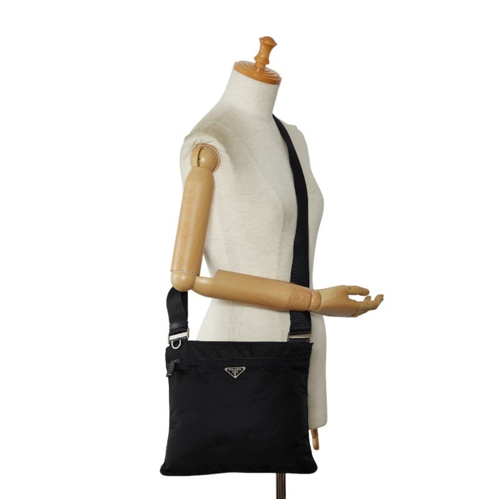 Prada Shoulder Bag Black Nylon Women's PRADA