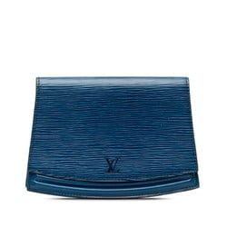 Louis Vuitton Epi Pochette Santur Tilsit Pouch M52605 Toledo Blue Leather Women's LOUIS VUITTON