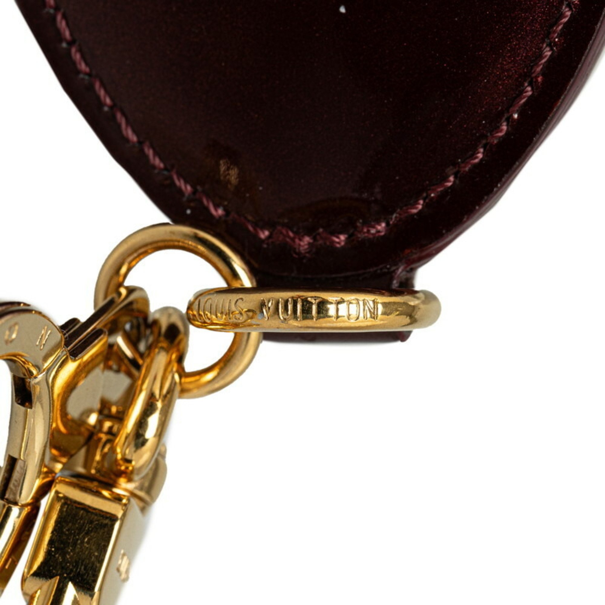 Louis Vuitton Vernis Portecle Article de Voyage Keyring M66472 Amaranth Purple Patent Leather Women's LOUIS VUITTON