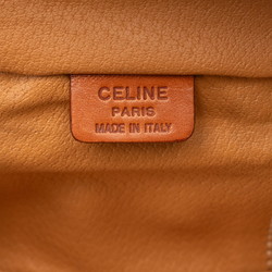 Celine Macadam Pouch Vanity Bag Brown PVC Leather Women's CELINE