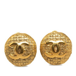 Chanel Coco Earrings Gold Plated Women's CHANEL