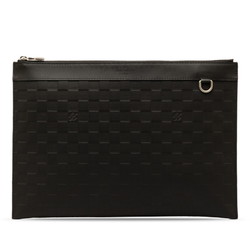 Louis Vuitton Damier Infini Pochette Discovery Clutch Bag Second N60112 Onyx Black Leather Men's LOUIS VUITTON