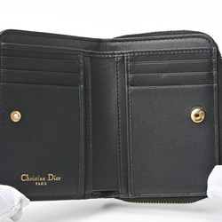 Christian Dior Dior Caro Secret Wallet Bi-fold S5032UWHC Cannage Calfskin Black S-155559