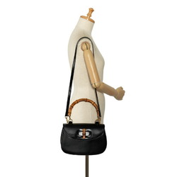 Gucci Bamboo Handbag Shoulder Bag 000 1364 Black Leather Women's GUCCI