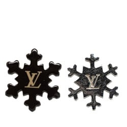 Louis Vuitton Etoile Snowflake Kit Brooch Pin M65390 Silver Brown Metal Plastic Women's LOUIS VUITTON