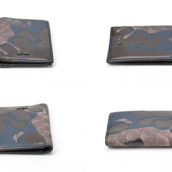 Christian Dior Dior Peter Doig collaboration card case/pass case leather/coated canvas camouflage/brown S-155563