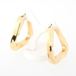 BOTTEGA VENETA Twisted Triangle Hoop Earrings 608590 Ag925/GP Gold S-155613
