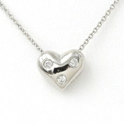 TIFFANY & Co. Tiffany Dots Heart Pendant Necklace Pt950 Diamond