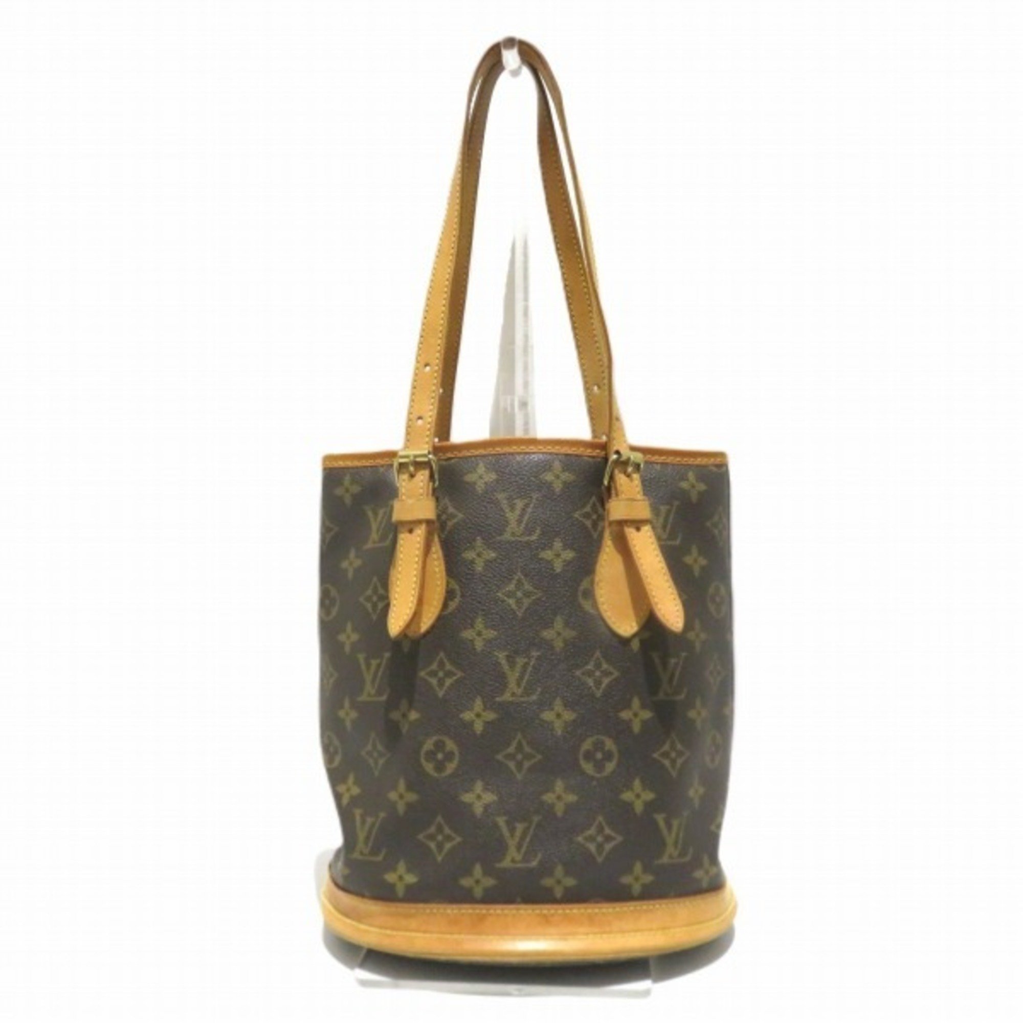 Louis Vuitton Monogram Petit Bucket M42238 Bag Tote Women's