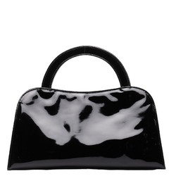 FENDI handbag black patent leather women's