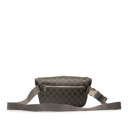Gucci GG Supreme Marmont Waist Bag Body 733868 Grey PVC Leather Women's GUCCI