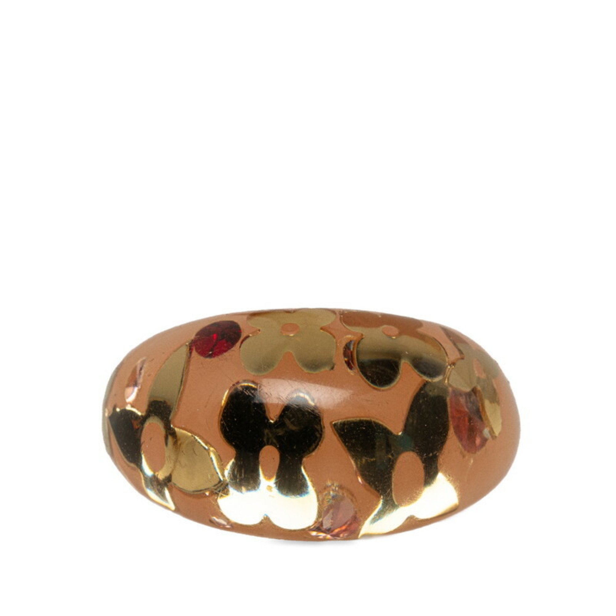 Louis Vuitton Berg Inclusion Ring M65311 Pink Gold Acrylic Resin Women's LOUIS VUITTON