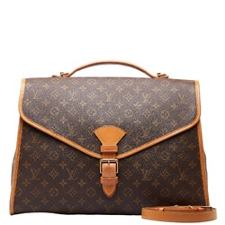 Louis Vuitton Monogram Beverly MM Handbag Bag M51120 Brown PVC Leather Men's LOUIS VUITTON