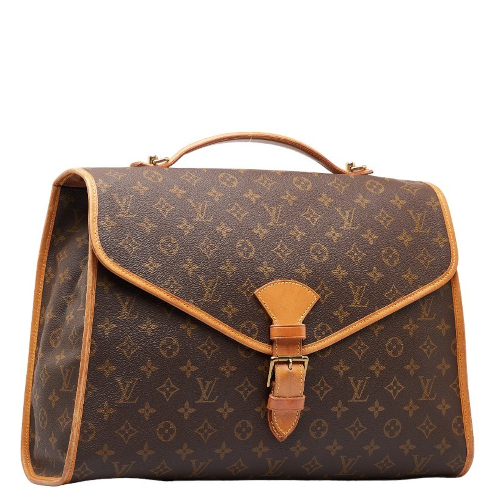 Louis Vuitton Monogram Beverly MM Handbag Bag M51120 Brown PVC Leather Men's LOUIS VUITTON